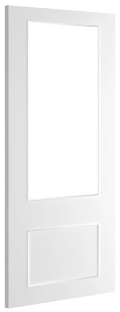 Sandringham White Primed Bevelled Glaze Door -Home Door Shop sandringham primed glazed dw 35sancg angled