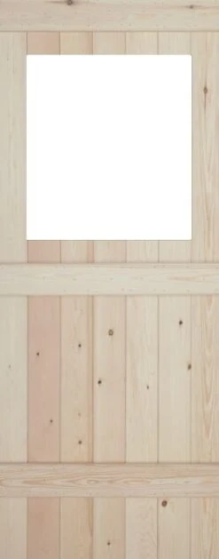 Solid Pine 3 Ledge Un-Glazed V Groove Internal Door