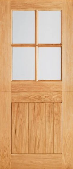 Adoorable Oak 4 Panel Doors - Glazed Cottage Stable Veneer Door
