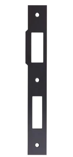 Slim Euro Profile Sash Lock -Home Door Shop striking plate black steel
