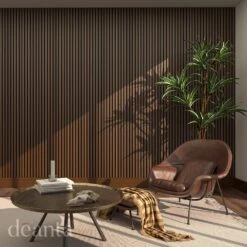 Acoustic Walnut Wall Panelling