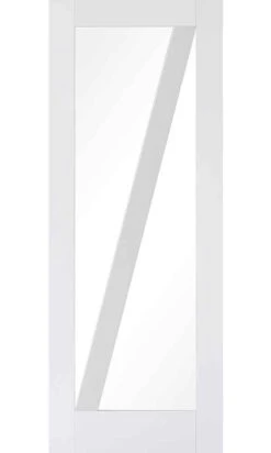 Barn Panel Glazed White Primed Internal Door