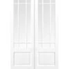 Downham White Primed Clear Glazed Internal Door Pair -Home Door Shop white downham glazed 9l pair opt