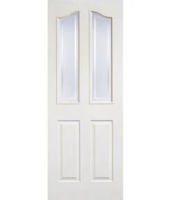 Textured Mayfair White Moulded Glazed Internal Door