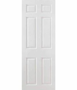 Smooth 6 Panel White Moulded Internal Door