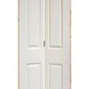 Textured 4 Panel White Bi-Fold Door -Home Door Shop white moulded textured 4p bi fold