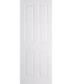 Textured 4 Panel White Moulded Internal Door