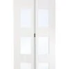 Shaker 4 Panel Glazed White Primed Bi-Fold Door -Home Door Shop white shaker glazed 4l bi fold